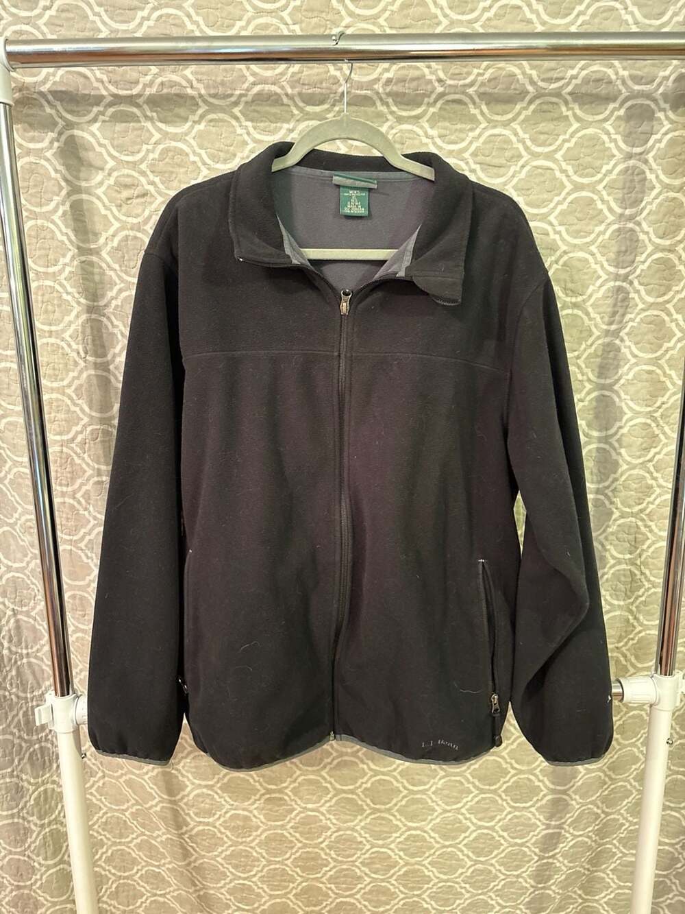L.L.Bean Men's Polartec Full-Zip Fleece Jacket Black Size XL